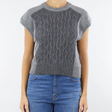 Gilet Grigio in maglia Mikol MIKOL 742 NENETTE 