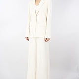 Pantaloni a palazzo in crêpe fluido