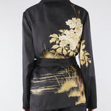 Giacca Nero in seta stampata MSETUNICA 3 MAX MARA STUDIO 