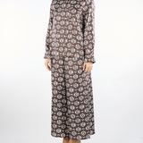 Camicia Marrone in seta stampata ONCIA 1 MAX MARA WEEKEND 