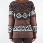 Maglia jacquard Marrone D47EM035EA1 MFA70 ERMANNO BY ERMANNO SCERVINO 