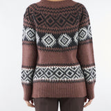 Maglia jacquard Marrone D47EM035EA1 MFA70 ERMANNO BY ERMANNO SCERVINO 