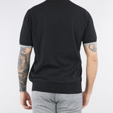 Maglia Nero-Grigio con scollo a V in cotone extrafine
