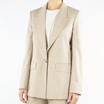 Blazer Beige regular fit in flanella BOLSENA 52 MAX MARA STUDIO 
