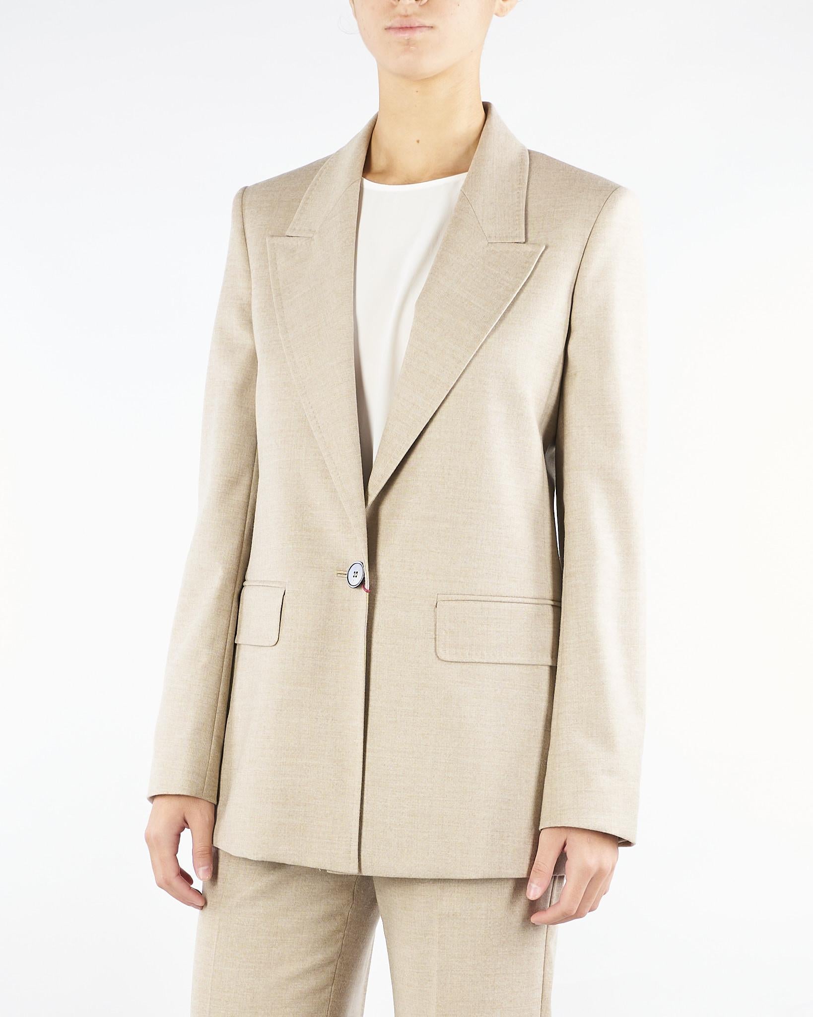 Blazer Beige regular fit in flanella BOLSENA 52 MAX MARA STUDIO 