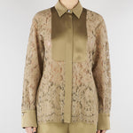 Camicia Verde in pizzo con dettagli in satin E3809739 30 CLIPS 