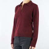 Maglia Polo Bordeaux in lana e cashmere MT3801900331 216 SEVENTY 