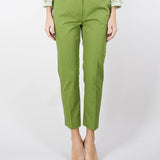Pantalone Verde in gabardina stretch