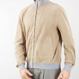 Giubbotto sfoderato in vera pelle scamosciata Corneliani