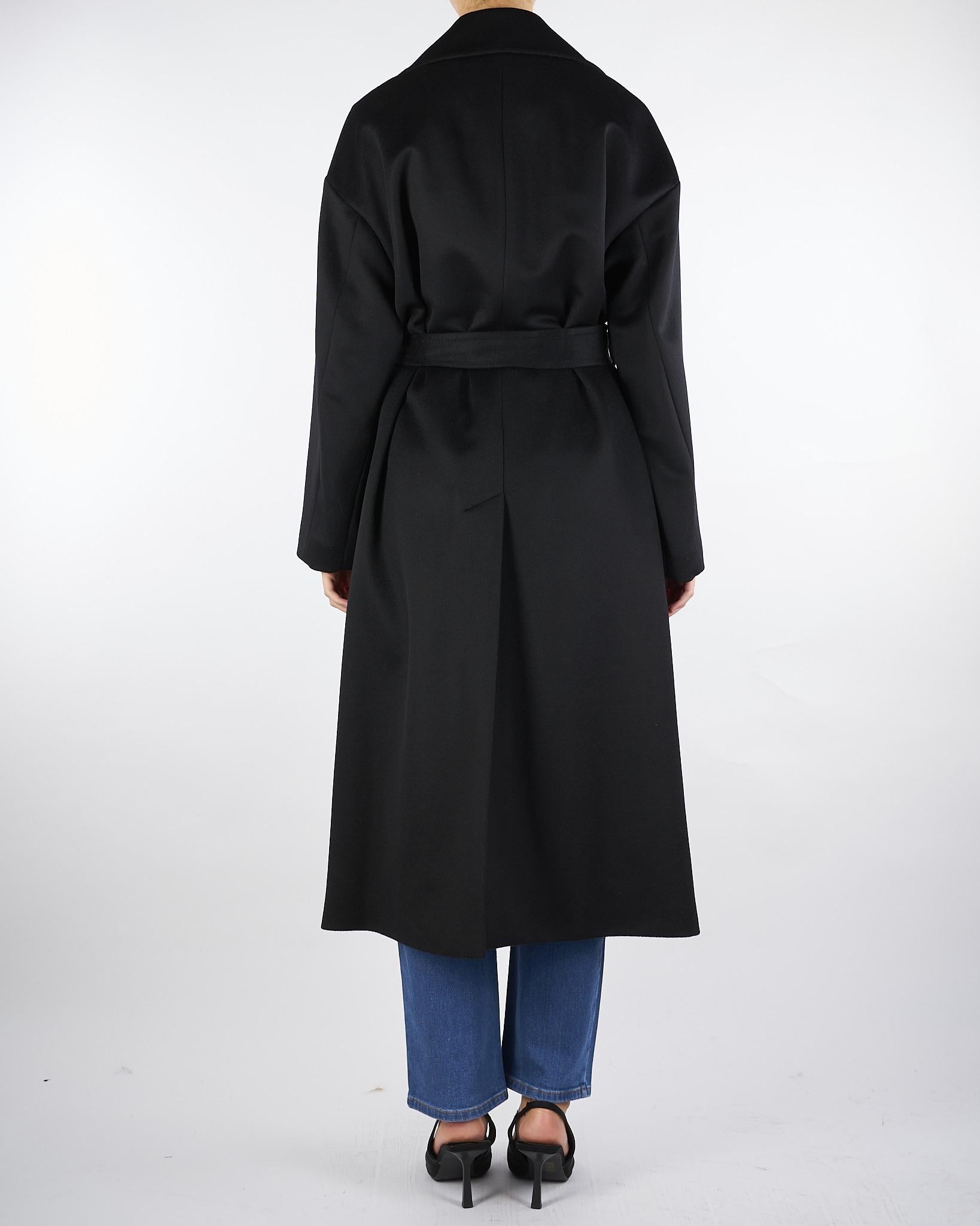 Cappotto Nero doppiopetto in drap CIMELIO 10 PENNY BLACK 