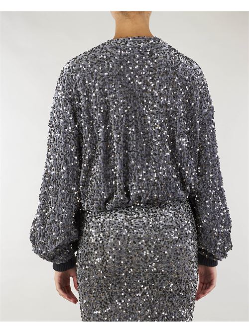 Bomber in velluto con paillettes all over Actualee ACTUALEE | Cardigan | ACTPW951BM0297