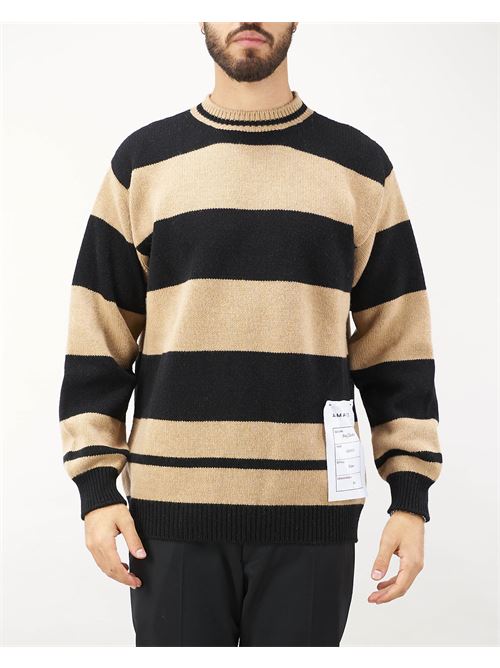 Wool and cashmere stripes sweater Amaranto AMARANTO | Sweater | B9S0007S436