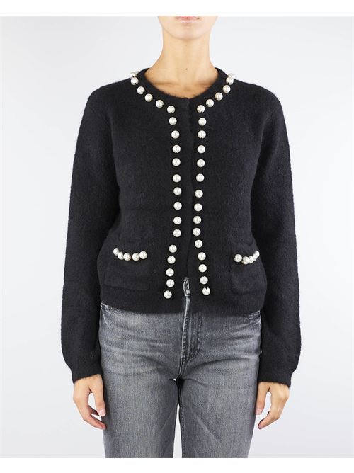 Alpaca cardigan with pearls Icona ICONA | Cardigan | QI5NT0381