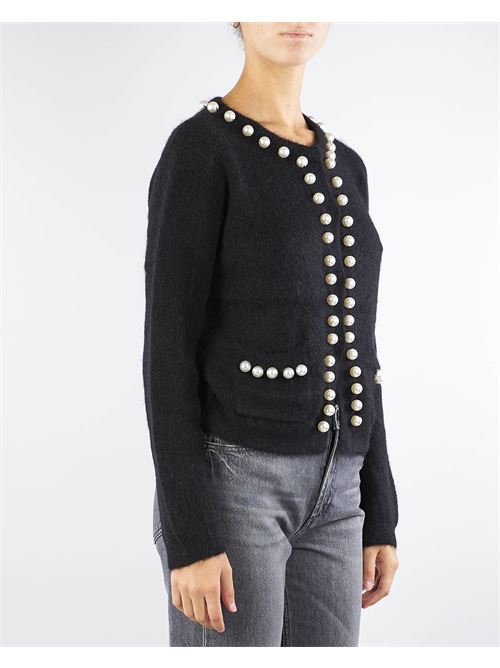 Alpaca cardigan with pearls Icona ICONA | Cardigan | QI5NT0381