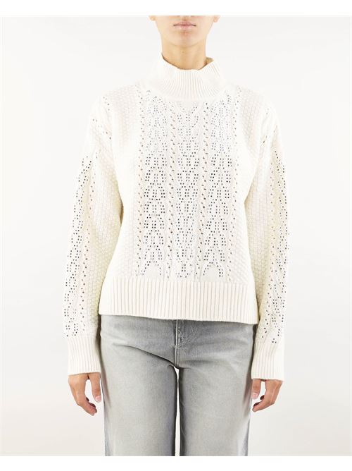 Jacquard sweater with micro rhinestone Icona ICONA | Sweater | QI5NT0441041