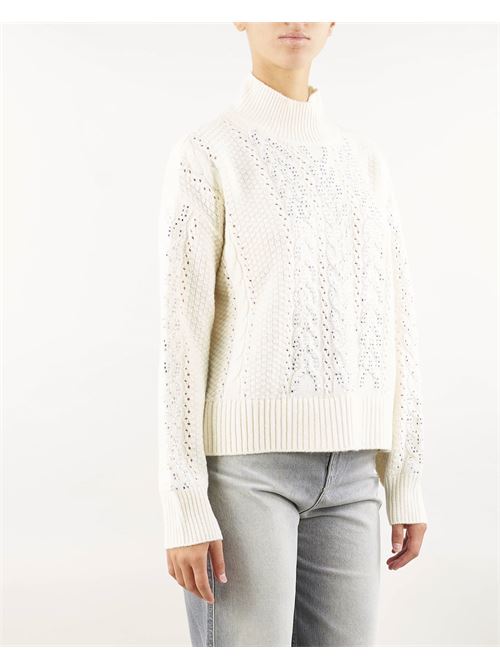 Jacquard sweater with micro rhinestone Icona ICONA | Sweater | QI5NT0441041