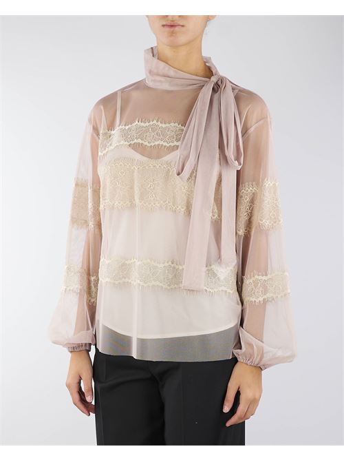 Camicia in organza con ricami in pizzo Icona ICONA | Camicia | QI5TZ0061003