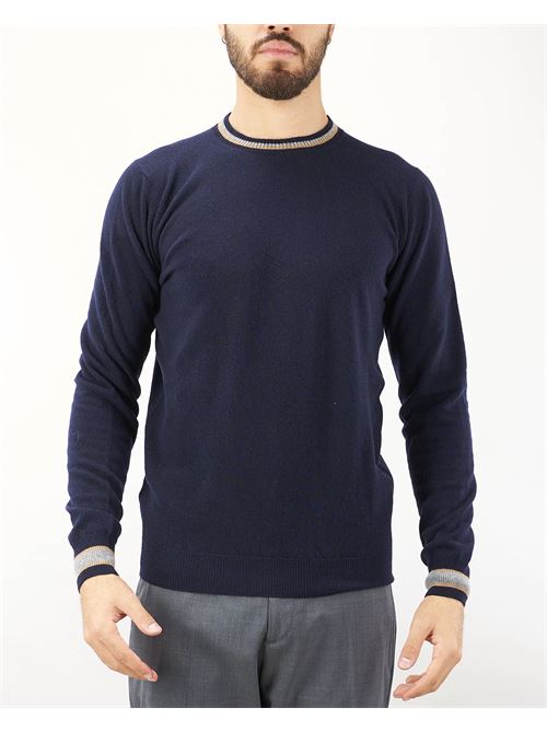 Merino wool sweater with contrasting profiles Jeordie's JEORDIE'S | Sweater | 50608407