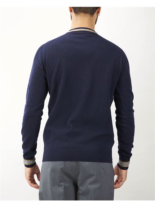 Merino wool sweater with contrasting profiles Jeordie's JEORDIE'S | Sweater | 50608407