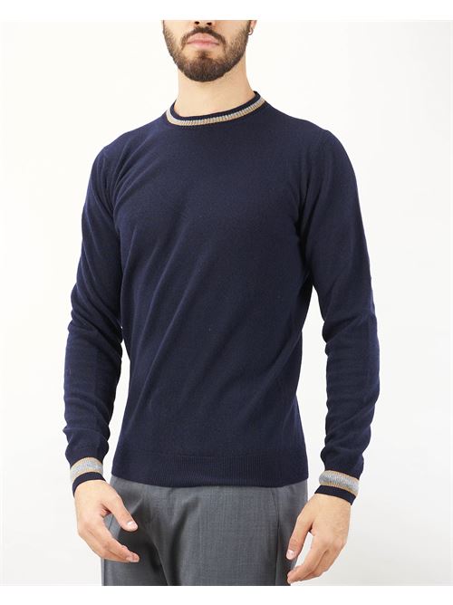 Merino wool sweater with contrasting profiles Jeordie's JEORDIE'S | Sweater | 50608407