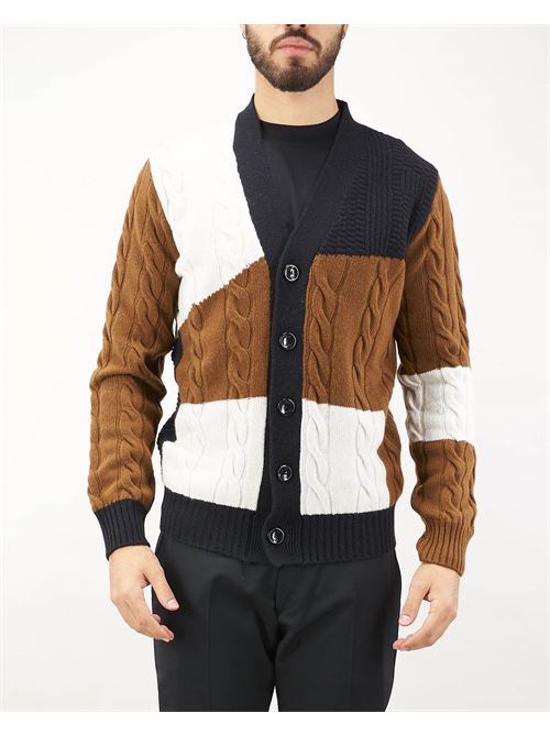 Tricolor jacquard cardigan MASQ MASQ | Cardigan | M21143127