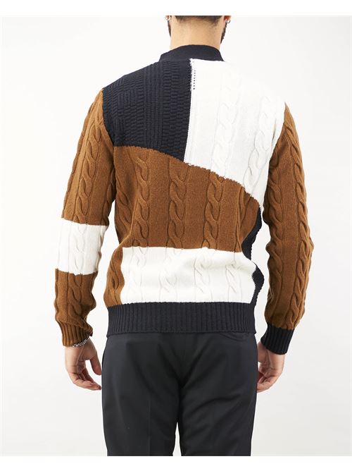 Tricolor jacquard cardigan MASQ MASQ | Cardigan | M21143127