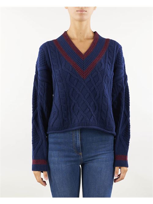 Mostarda V-neck sweater Nenette NENETTE | Sweater | MOSTARDA405