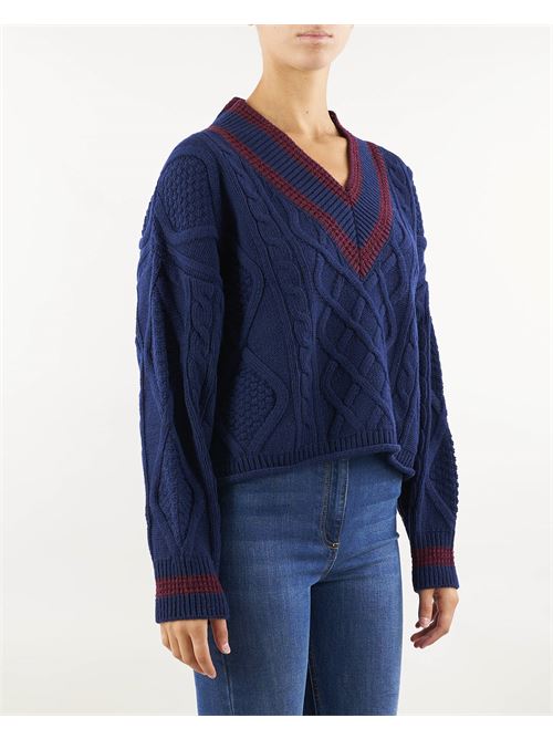 Mostarda V-neck sweater Nenette NENETTE | Sweater | MOSTARDA405