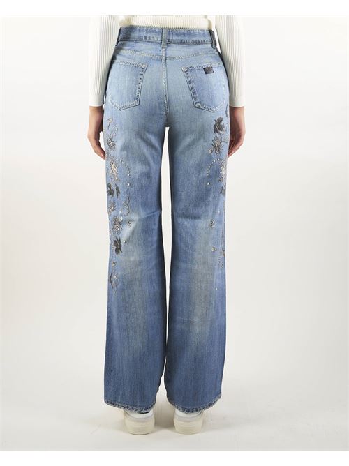 Jeans Scilla con stampa e strass Nenette NENETTE | Jeans | SCILLA800