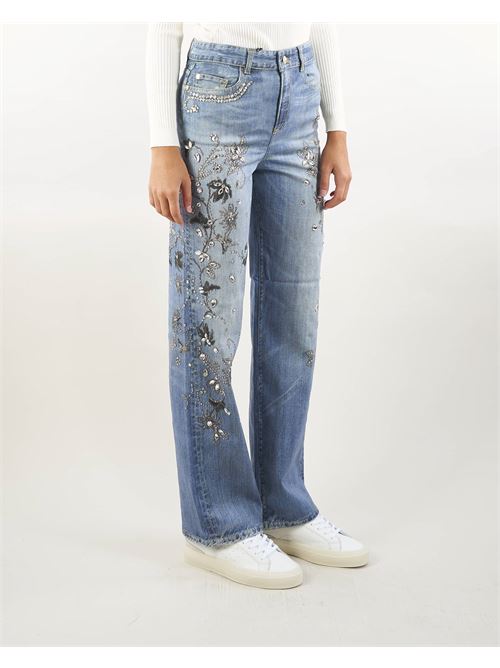 Jeans Scilla con stampa e strass Nenette NENETTE | Jeans | SCILLA800