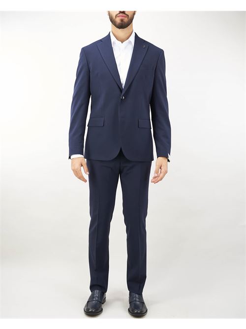 Micropatterned sigle breaste suit Paoloni PAOLONI | abito | 3711A72724151188