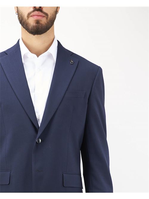 Micropatterned sigle breaste suit Paoloni PAOLONI | abito | 3711A72724151188