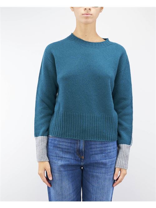 Pure wool and cashmere bicolor sweater Vanise' VANISE' | Sweater | V3452112