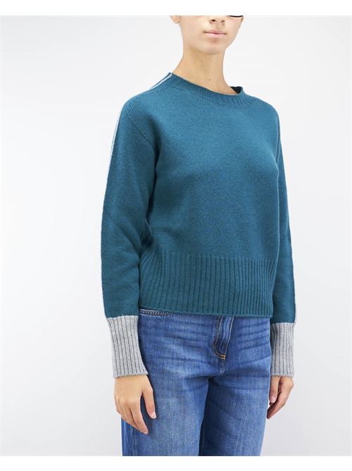 Pure wool and cashmere bicolor sweater Vanise' VANISE' | Sweater | V3452112