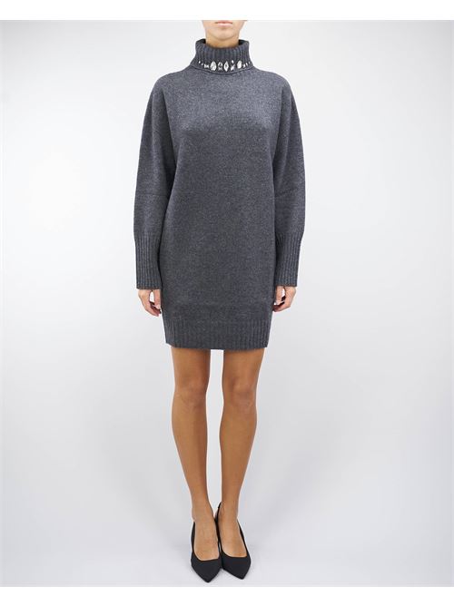 Pure wool and cashmere dress with jewel stones Vanise' VANISE' | abito | V3752595