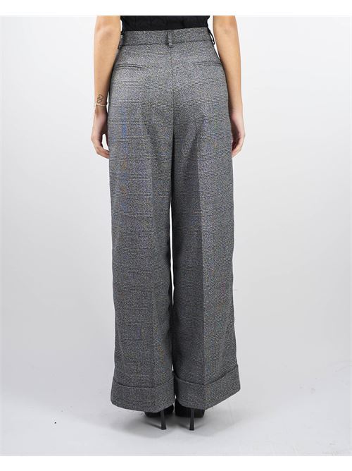 Pantalone check wide leg con risvolto Vicolo VICOLO | Pantalone | TS155295