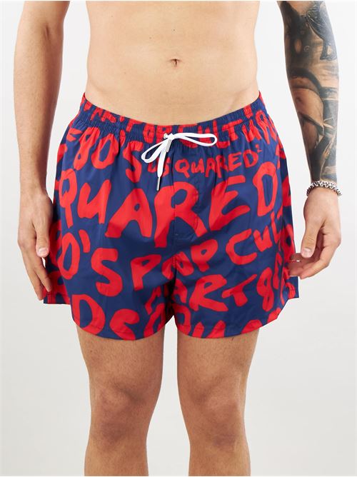 Swimsuit with logo lettering print Dsquared DSQUARED | Swimming suit | D7B64558466