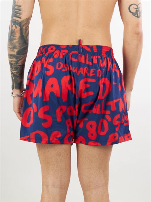 Swimsuit with logo lettering print Dsquared DSQUARED | Swimming suit | D7B64558466