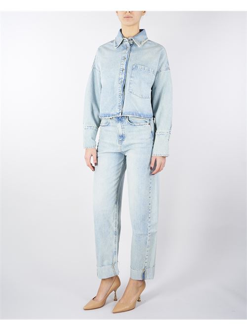 Camicia in Denim Chiaro Cropped VICOLO | Camicia | DD512547